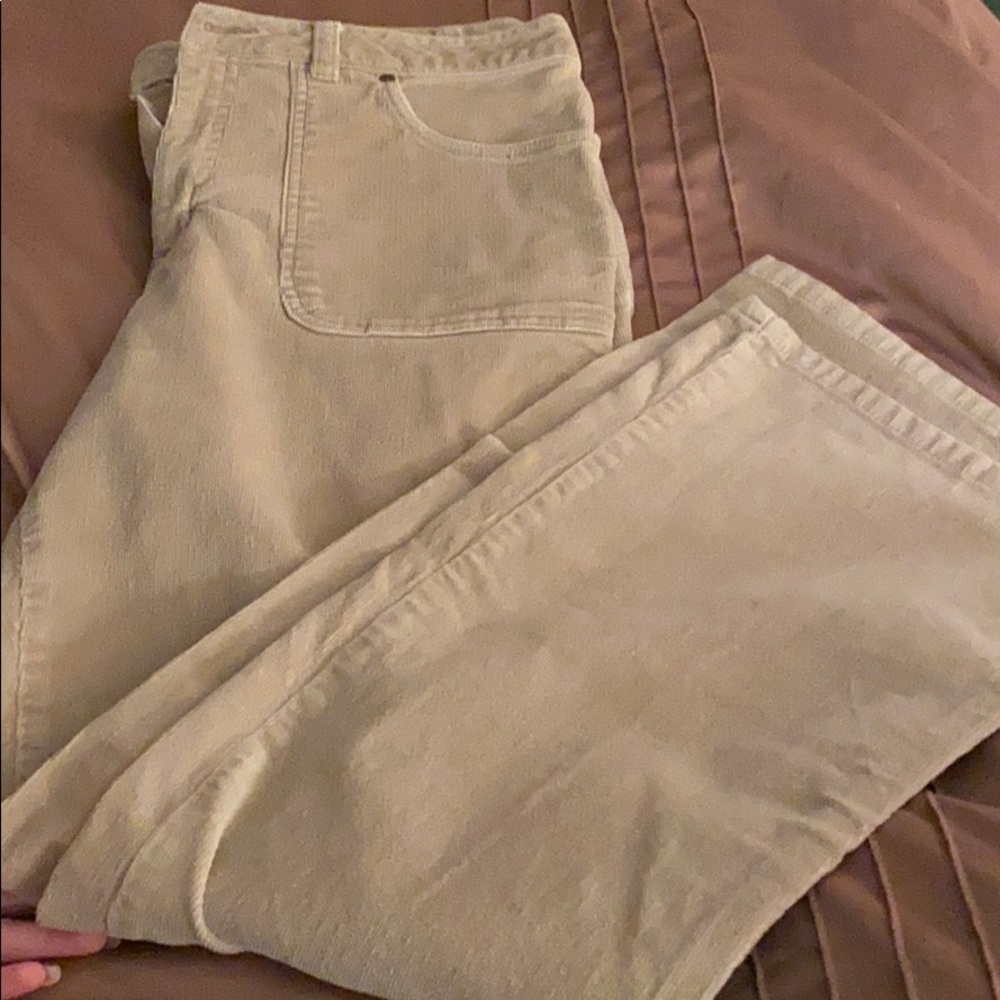 Cream cargo jeans